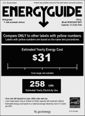 Viking VRUI Energy Guide