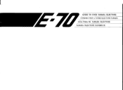 Yamaha E-70 Owner's Manual (image)