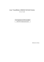 Acer TravelMate 3220 TravelMate 3210 / 2400 / 3220 Service Guide