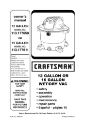 Craftsman 32724611 Owners Manual