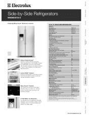 Electrolux EW26SS70IS Product Specifications Sheet (English)