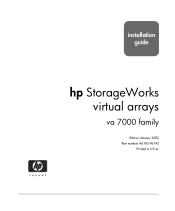 HP StorageWorks 7110 HP StorageWorks Virtual Array va 7000 family - Installation Guide