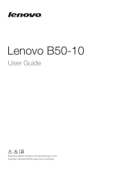 Lenovo B50-10 Laptop (English) User Guide - Lenovo B50-10 Laptop