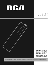 RCA M100256 User Manual