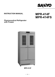 Sanyo MPR-414F Instruction Manual