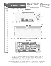 Sony STR-DA3000ES Dimensions Diagrams (STRDA3000ES)
