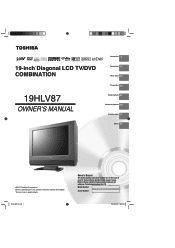 Toshiba 19HLV87A Owners Manual