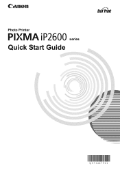 Canon iP2600 Quick Start Guide