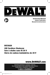 Dewalt DCCS620B Instruction Manual
