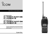 Icom F3161 / F4161 Instruction Manual