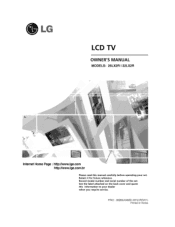 LG 26LX2R Owners Manual