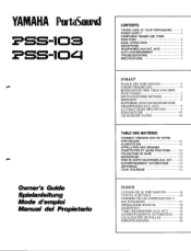 Yamaha PSS-104 Owner's Manual (image)