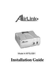 Airlink APSUSB1 Quick installation guide