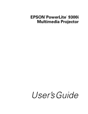Epson PowerLite 9300i User's Guide