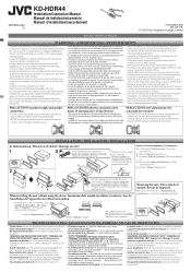 JVC KD-HDR44 Instructions