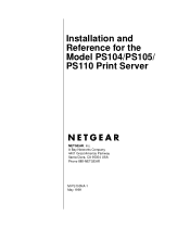 Netgear PS104 PS110 Reference Manual