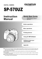 Olympus SP 570 SP-570UZ Instruction Manual (English)