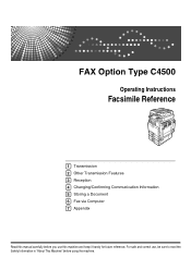 Ricoh Aficio MP C3500 EFI Fax Reference