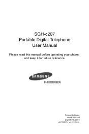 Samsung c207 User Manual