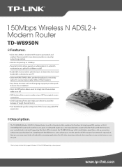 TP-Link TD-W8950N TD-W8950N V1 Datasheet