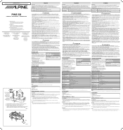 Alpine PWE-S8 User Manual