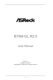 ASRock B75M-GL R2.0 User Manual