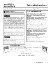 Haier QDP555SYNFS Installation Instructions