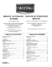 Maytag MVWB850WB Use and Care Guide