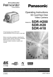 Panasonic SDR H18 Sd/hdd Video Camcorder