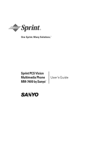 Sanyo MM-7400 User Guide