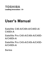 Toshiba Satellite C40D-A PSCDSC-008003 Users Manual Canada; English