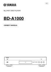 Yamaha BD-A1000 Owners Manual