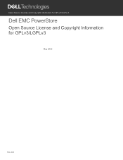 Dell PowerStore 7000T EMC PowerStore Open Source License and Copyright Information for GPLv3 or LGPLv3