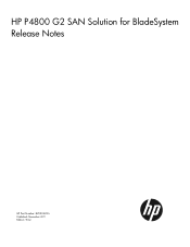HP StoreVirtual 4000 HP P4800 G2 SAN Solution for BladeSystem Release Notes (BV931-96016, November 2011)