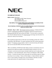 NEC X461HB X461HB : press release