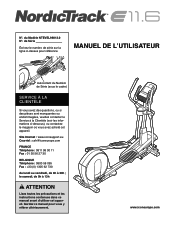 NordicTrack E 11.6 Elliptical French Manual