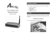Airlink AR570W Quick Installation Guide
