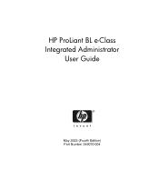 Compaq BL10e HP ProLiant BL e-Class Integrated Administrator User Guide