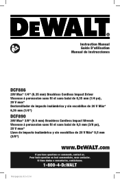 Dewalt DCF890B Instruction Manual