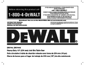 Dewalt DW744XRS Instruction Manual