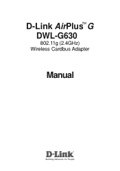 D-Link DWL-G630 Product Manual