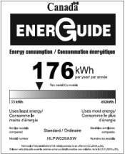 Haier HLPW028AXW Energy Guide Canada