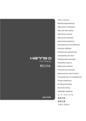 Hannspree HG216DPB User Manual