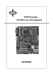 MSI 915P COMBO-FR User Guide