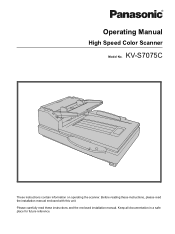Panasonic KV-S7075C Operation Manual