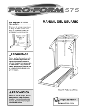 ProForm 575 Treadmill Spanish Manual