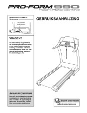 ProForm 900 Treadmill Dutch Manual