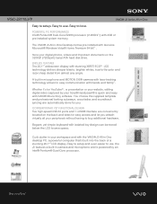 Sony VGC-JS110J/P Marketing Specifications (VGC-JS110J/P)