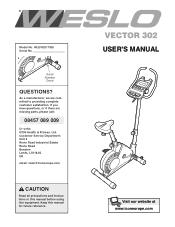 Weslo Vector 302 Uk Manual