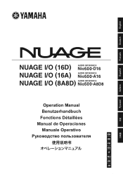 Yamaha 16D NUAGE I/O 16D/16A/8A8D Operation Manual